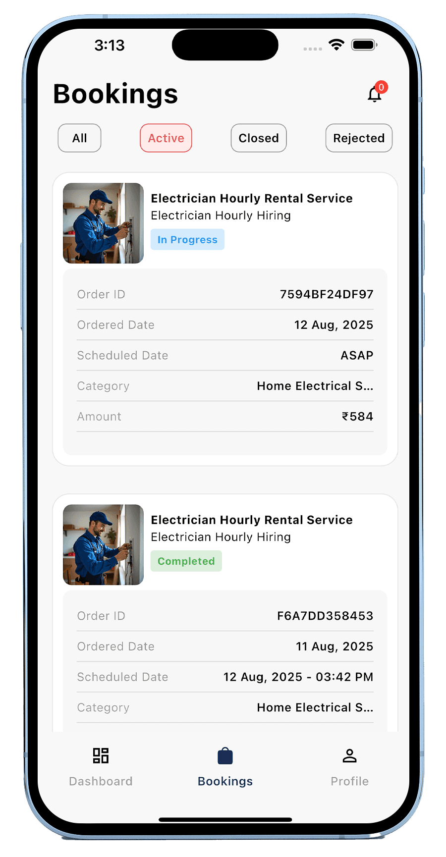 Vendor App Mockup