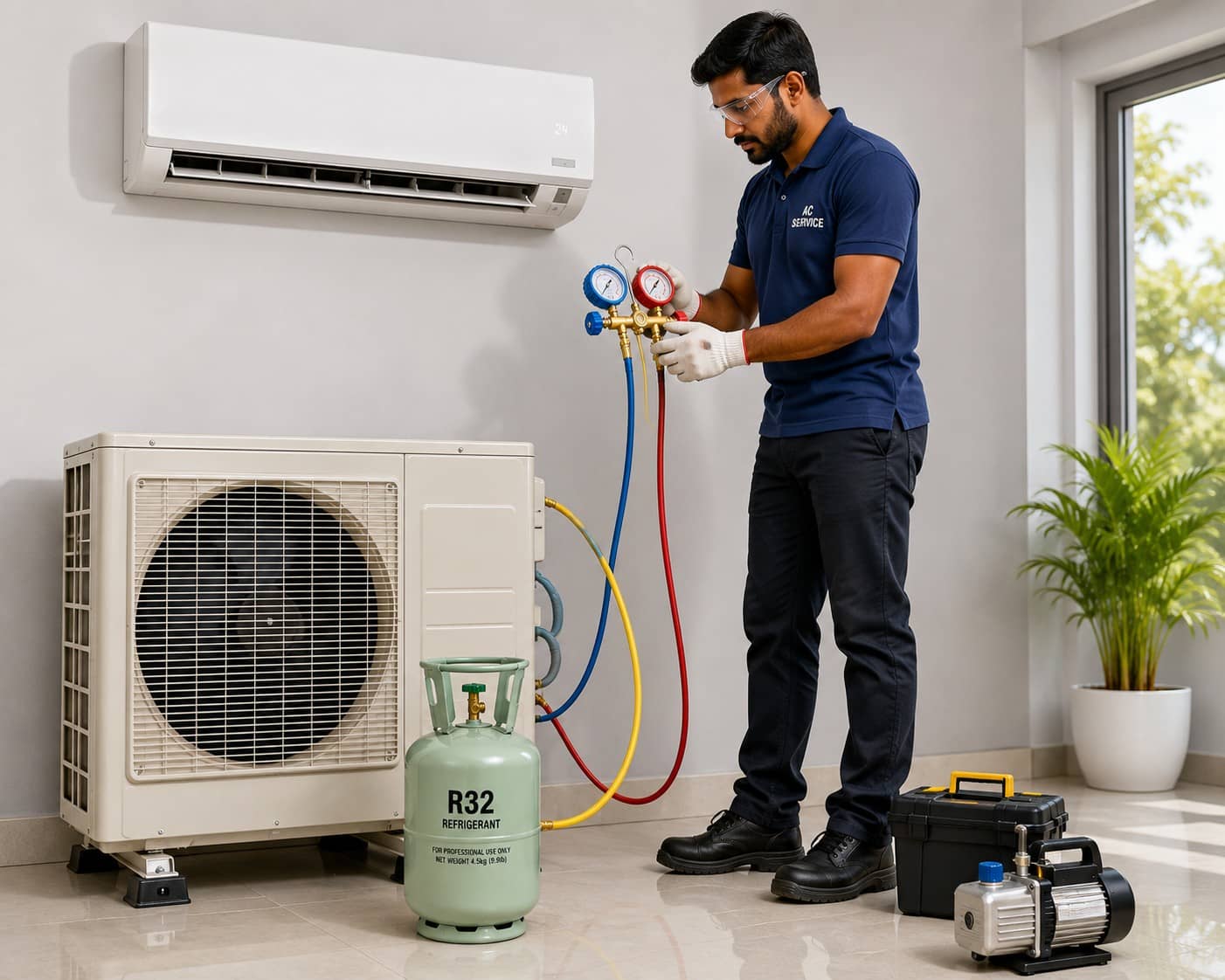 AC Gas Filling (Up to 1 Ton)